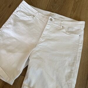 Angels Women's Everflex Sculpt‎ Bermuda Shorts White Stretch Size 18W